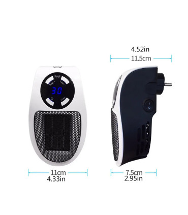 Riscaldatore elettrico portatile 500W, 500W, presa a muro, elettrodomestico, stufa riscaldante, M