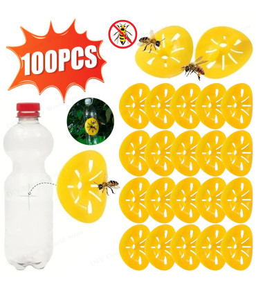Piège à guêpes réutilisable pour apiculture, 5 à 100 pièces, attrape-abeilles en forme de fleur