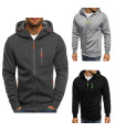 AKIMANIA.COM - Hooded sweatshirts with long sleeves for men, zip-up sweatshirt, sportswear