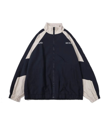 Hip Hop varsité veste hommes haute rue Patchwork couleur noir coupe-vent manteaux femmes printe