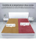 [Red and Blue 120x150CM EU] Couverture chauffante électrique avec thermostat automatique, matel