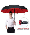 AKIMANIA.COM - [Wine red] Fully automatic double-layer umbrella, windproof