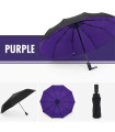 AKIMANIA.COM - [Purple] Fully automatic double-layer umbrella, windproof