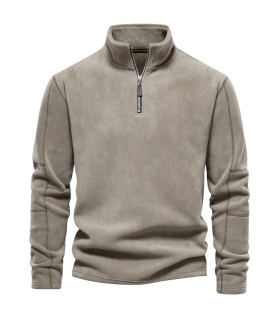 [EUR M 65-75kg HD08-LightGreen] AIOPESON marque qualité épaissir chaud polaire veste pour homme