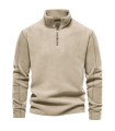 AKIMANIA.COM - [EUR XL 85-95kg HD08-Beige] AIOPESON brand high-quality thick warm fleece jacket for men