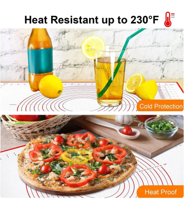 [1pc 50 60cm] Polymères de pâte à pétrir en silicone, gadgets de cuisson pour pizza et gâteau, 