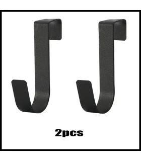 [Black 2pcs] Crochet métallique en forme de S pour porte d\'armoire, support suspendu pour Gadge