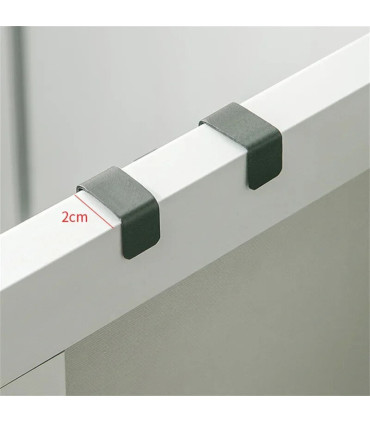 [White 2pcs] Crochet métallique en forme de S pour porte d\'armoire, support suspendu pour Gadge