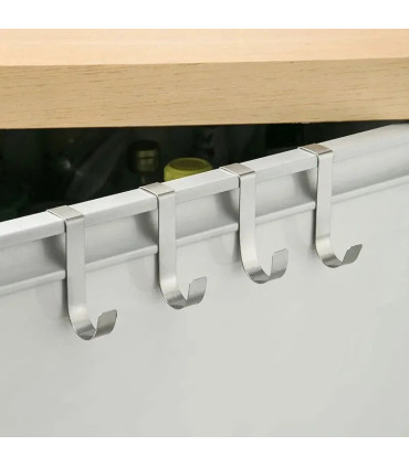 [Silver 2pcs] Crochet métallique en forme de S pour porte d\'armoire, support suspendu pour Gadg