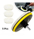 [Roue de laine 5in-5pcs] Kit de polissage 3/4/5 pouces, 5 pièces, tampon de polissage pour voit