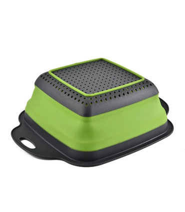 [Small Red] Mir de lavage de légumes pliable, filtre à fruits, passoire portable, nettoyeur de 