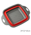 AKIMANIA.COM - [Large Red] Mir de lavage de légumes pliable, filtre à fruits, passoire portable, nettoyeur de