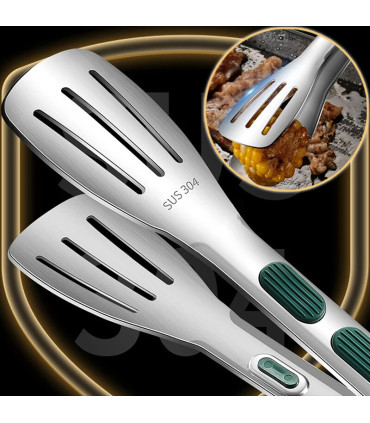 [7 inch] Nouvelles pinces alimentaires en acier inoxydable BBQ viande salade pain pince Barbecu