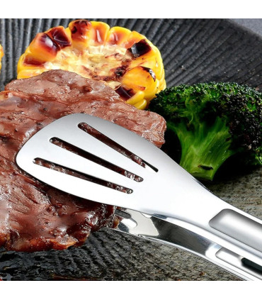 [12 inch] Nouvelles pinces alimentaires en acier inoxydable BBQ viande salade pain pince Barbec