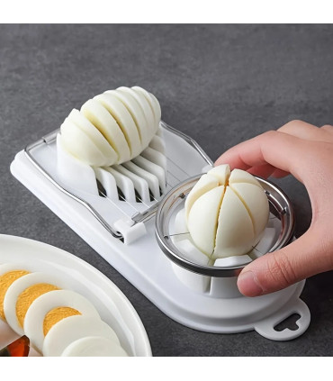 [1 Piece] Trancheur d\'œufs multifonctionnel en acier inoxydable, séparateur fantaisie, outil de