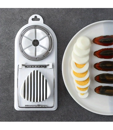 [1 Piece] Trancheur d\'œufs multifonctionnel en acier inoxydable, séparateur fantaisie, outil de