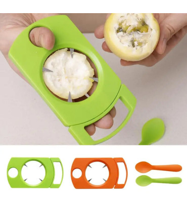 [Orange CHINA] Ensemble d\'ouvre-fruits de la passion avec cuillère, gadget de cuisine, outil d\'