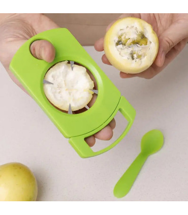 [Orange CHINA] Ensemble d\'ouvre-fruits de la passion avec cuillère, gadget de cuisine, outil d\'