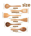 AKIMANIA.COM - [Wood no Holder B] Ensemble d'ustensiles en bois, ensemble d'ustensiles de cuisine, Kit d'usten