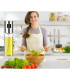 [Rose Gold] Pulvérisateur d\'huile d\'olive, bouteille en verre de qualité alimentaire avec tête 