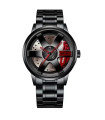 AKIMANIA.COM - [Red] Men's car wheel luxury watches in stainless steel waterproof watch for men Q