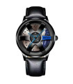 AKIMANIA.COM - [Blue P] Mode hommes voiture roue montres de luxe en acier inoxydable montre étanche pour homme