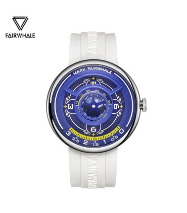 [A] Mark Fairwhale 5990 nouveau 2025 mode Original Unique silicone Quartz montre pour hommes ve
