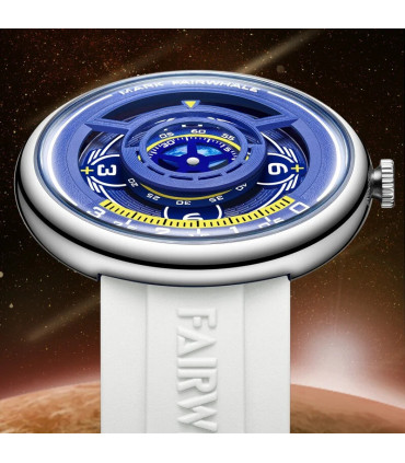 [A] Mark Fairwhale 5990 nouveau 2025 mode Original Unique silicone Quartz montre pour hommes ve