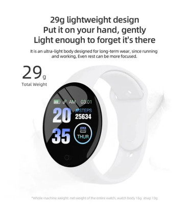 [With Original Box Dark Blue] 2025 nouveau D18 multifonctionnel montre intelligente femmes Blue