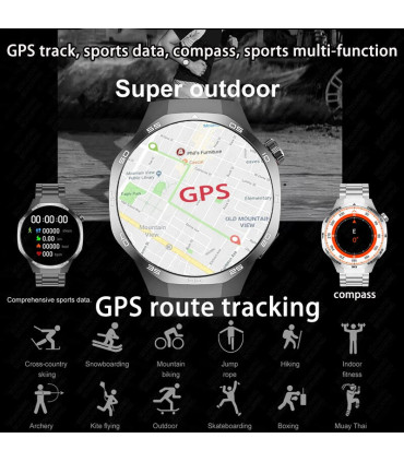 [GPS NFC Watch GT5Pro Black] Nouveau pour Huawei montre GT5 Pro montre intelligente HD AMOLED é